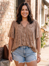 Load image into Gallery viewer, Willow Breeze Textured Button-Down Blouse (multiple color options)
