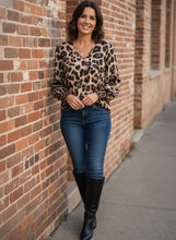 Load image into Gallery viewer, Midnight Safari V-Neck Blouse
