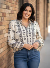 Load image into Gallery viewer, Heritage Soul Frill Blouse (2 color options)
