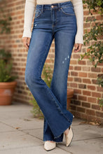 Load image into Gallery viewer, RISEN Distressed Mid Rise Flare Jeans
