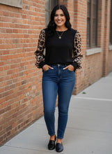 Load image into Gallery viewer, Urban Jungle Leopard Sleeve Top
