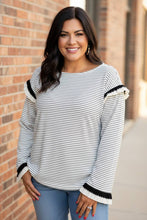 Load image into Gallery viewer, Harbor Side Ruffle Stripe Top
