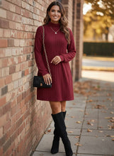 Load image into Gallery viewer, Vineyard Stroll Ribbed Mini Dress (multiple color options)
