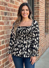Load image into Gallery viewer, A Moment in Time Smocked Square Neck Blouse (multiple color options)

