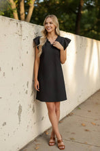Load image into Gallery viewer, Muse &amp; Melody Ruffled V-Neck Cap Sleeve Dress (multiple color options)
