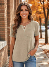 Load image into Gallery viewer, Weekend Brunch Henley Tee (multiple color options)
