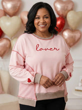 Load image into Gallery viewer, Lover’s Lane Embroidered Patchwork Sweatshirt
