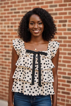 Load image into Gallery viewer, Darling Dot Layered Square-Neck Top
