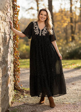 Load image into Gallery viewer, Golden Meadow Embroidered Dress
