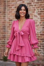 Load image into Gallery viewer, Petals &amp; Promises Tied-Front Mini Dress (2 color options)
