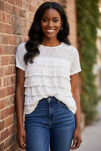 Load image into Gallery viewer, The Aura Tiered Lace Knit Top
