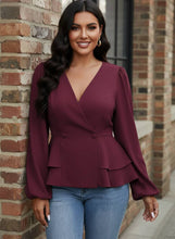 Load image into Gallery viewer, High-Energy Peplum Blouse (multiple color options)
