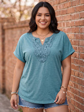Load image into Gallery viewer, Grace &amp; Charm Lace Detail Tee (multiple color options)
