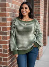 Load image into Gallery viewer, Everyday Parisian Stripe Sweater (multiple color options)
