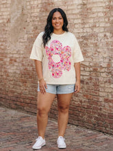 Load image into Gallery viewer, Retro Revival Floral Chenille Oversized Tee

