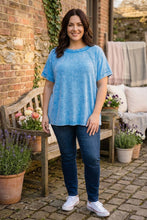 Load image into Gallery viewer, Laguna Loft Mineral Wash Ribbed Top in Deep Sky
