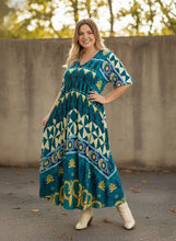 Load image into Gallery viewer, Coastal Mosaic Midi Dress
