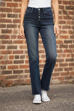 Load image into Gallery viewer, JUDY BLUE Button Fly Hem Destroy Straight Jeans
