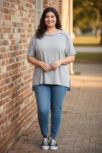 Load image into Gallery viewer, Easy Living Melange Hi-Low Tee
