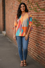 Load image into Gallery viewer, Picasso At Play Abstract Blouse
