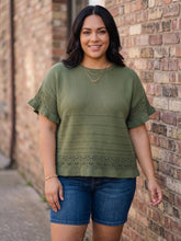 Load image into Gallery viewer, Sweet Sophistication Lace Knit Top (multiple color options)
