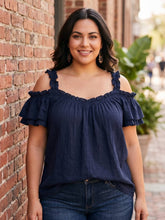 Load image into Gallery viewer, Sweet Serenity Cold Shoulder Top (multiple color options)
