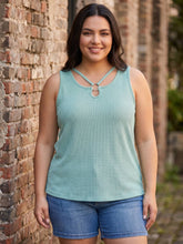 Load image into Gallery viewer, The Little Detail O-Ring Cutout Ribbed Knit Tank Top (multiple color options)
