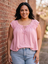 Load image into Gallery viewer, Sweet Simplicity Tie Front Blouse (multiple color options)

