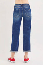 Load image into Gallery viewer, RISEN Slouchy Cropped Boyfriend Jeans with Cuffed Hem
