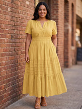 Load image into Gallery viewer, Golden Hour Grace Tiered Midi Dress (multiple color options)
