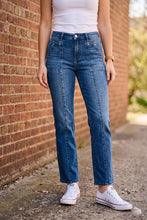 Load image into Gallery viewer, RISEN High Rise Straight Patch Pocket Seamed Jeans

