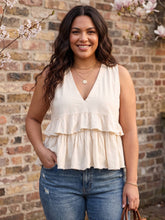 Load image into Gallery viewer, Breezy Layers Ruffled Sleeveless Top (multiple color options)
