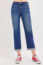 Load image into Gallery viewer, RISEN Slouchy Cropped Boyfriend Jeans with Cuffed Hem
