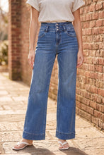 Load image into Gallery viewer, RISEN High Rise Wide Leg Wide Band Detail Jeans
