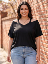 Load image into Gallery viewer, Effortless Edge Cold Shoulder Top

