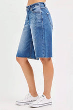 Load image into Gallery viewer, RISEN Raw Hem Slouchy Seamed Jorts
