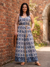 Load image into Gallery viewer, Weekend Wander Spaghetti Strap Wide-Leg Jumpsuit (multiple print options)
