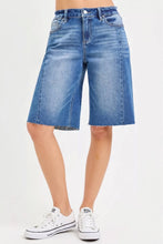 Load image into Gallery viewer, RISEN Raw Hem Slouchy Seamed Jorts
