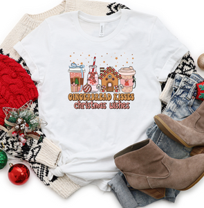 Gingerbread Kisses Christmas Wishes Graphic T-Shirt