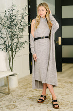 Load image into Gallery viewer, Glam Dress and Cardigan Set in Chocolate
