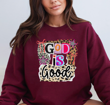 Load image into Gallery viewer, God is Good Animal Print Graphic Sweatshirt
