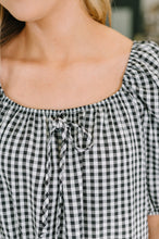 Load image into Gallery viewer, Great Gingham Square Neck Blouse
