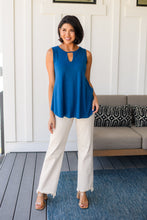 Load image into Gallery viewer, Greater than Great Keyhole Detail Tank in Teal
