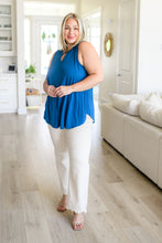 Load image into Gallery viewer, Greater than Great Keyhole Detail Tank in Teal
