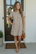 Load image into Gallery viewer, Spotted Something Sweet: Polka Dot Ruffle Mini Dress
