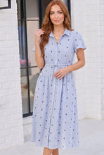 Load image into Gallery viewer, Stripe and Shine Button Down Midi Dress
