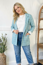Load image into Gallery viewer, Mint To Be Plaid Blazer
