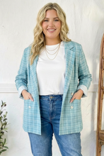 Load image into Gallery viewer, Mint To Be Plaid Blazer
