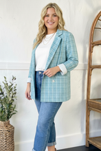 Load image into Gallery viewer, Mint To Be Plaid Blazer
