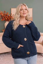 Load image into Gallery viewer, Cozy Afternoons Navy Cardigan
